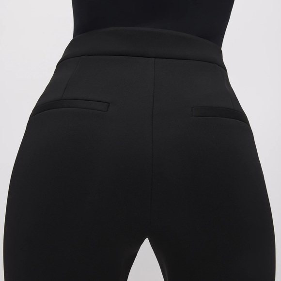 NWT Good American Scuba Boss Straight Trouser in Black size 26 Plus - Picture 5 of 12